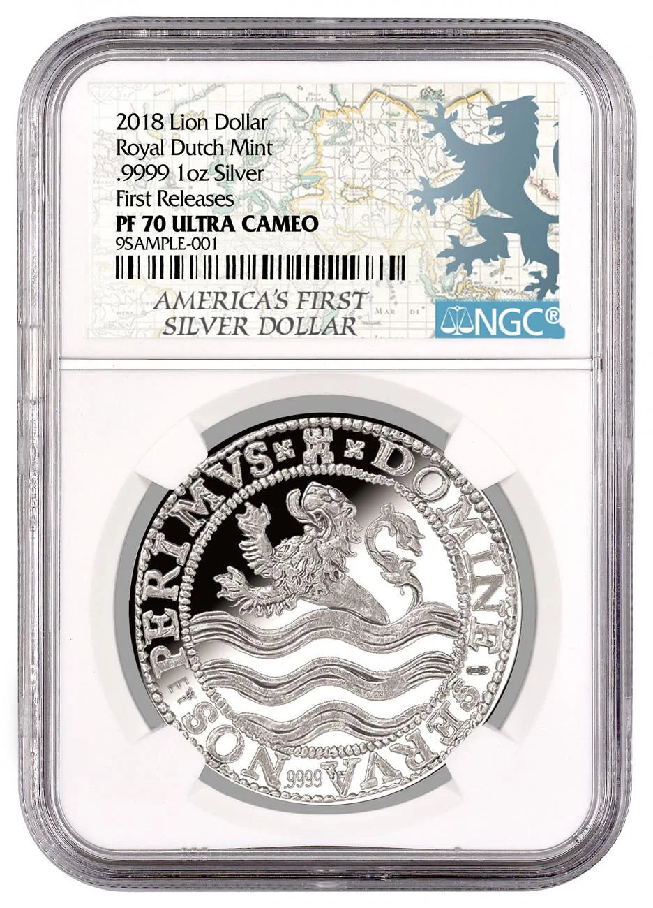 2018 Netherlands Silver 1 Lion Dollar NGC PF70 UC First Release