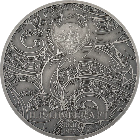 2022 Palau CTHULHU – MYTHOS 3 oz Silver Coin – US