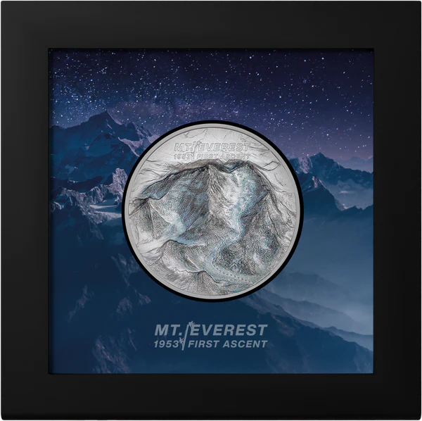 2023 Cook Island MOUNT EVEREST – FIRST ASCENT 2 oz Silver Coin – US