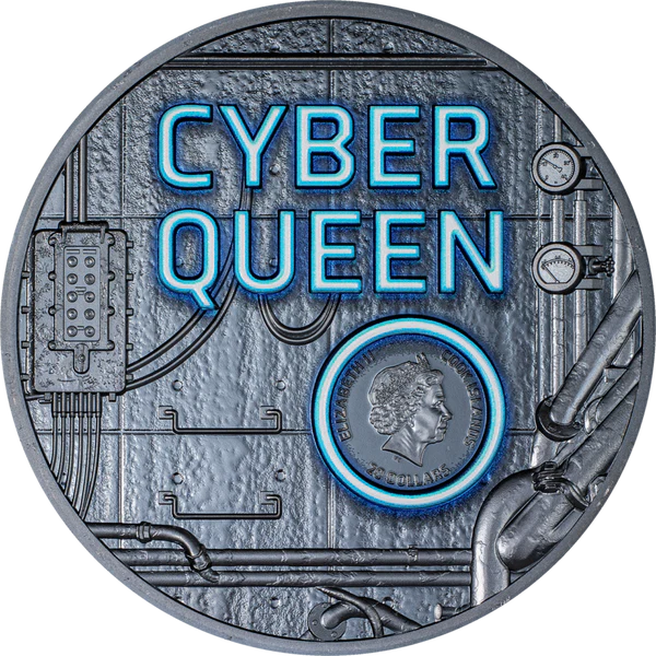 2023 Cook Islands THE BEGINNING - CYBER QUEEN 3 oz Silver Coin PF 70 - Uk