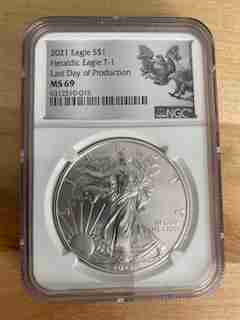 COLLECTABLE – MS69 Eagle 1oz Silver Numismatic – UK