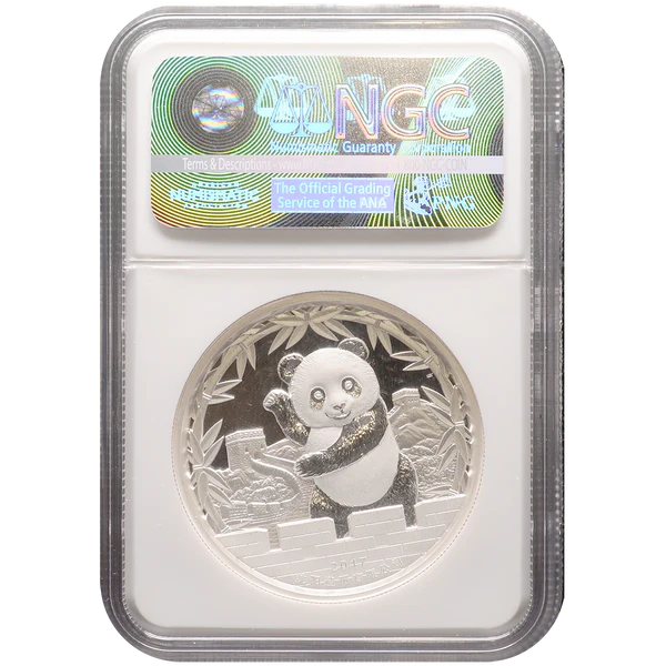 2017 Rooster With Treasure Lunar Series China Silver Coin Official Panda Issue pf70 Antiqued Reverse - UK