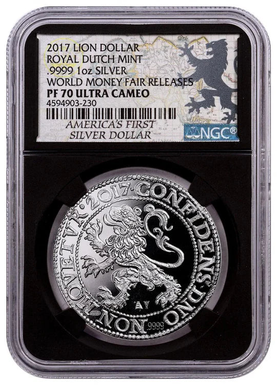 2017 and 2018 Dutch 1 Oz. Silver Collectables MS 70 Duo set.
