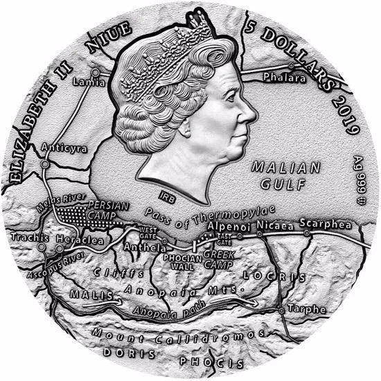 2019 Niue LEONIDAS Thermopylae Great Commanders 2 Oz Silver Coin – UK